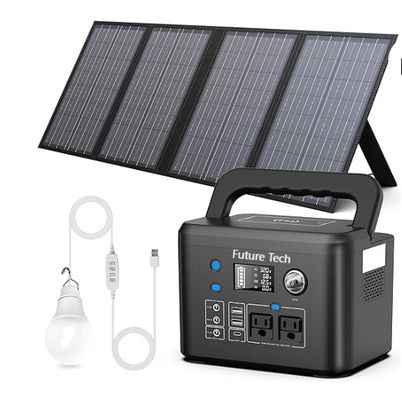 FTB70000 Power Bank mit 350 Watt Solargenerator, 60 Watt Solarpanel und 10 Watt USB LED Lichtsatz