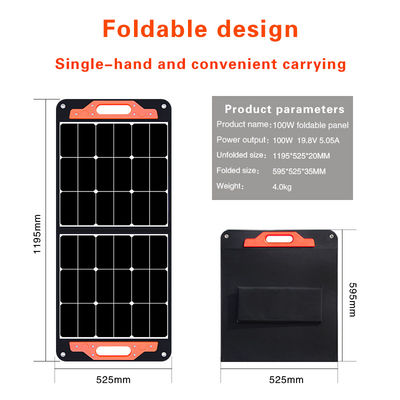 Innovative Technologie 100W tragbares Solarpanel für Outdoor-Abenteuer