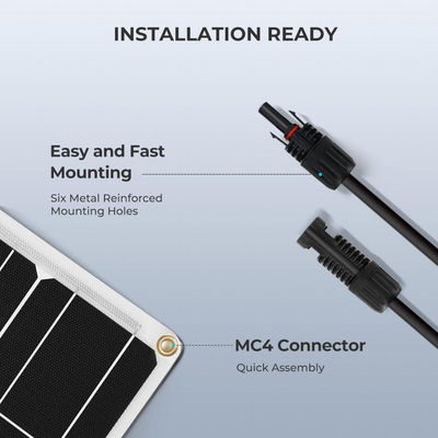 Marine RV Dünne 100w Flexible Solarzelle IP68 Wasserdicht ODM