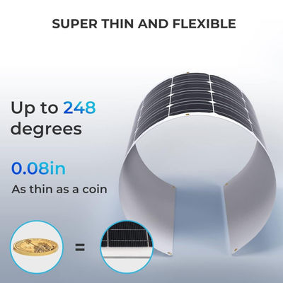 Marine RV Dünne 100w Flexible Solarzelle IP68 Wasserdicht ODM