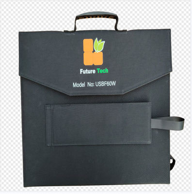 FT60 Klappsolarkollektor 60w Ladekleidung Wasserdicht IP65 mit Schwarz
