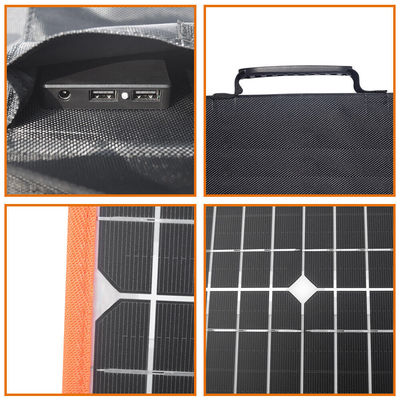 80W tragbare Solarzelle Klappbare Rucksackleihe Leichtgewicht Ladegerät für den Außenbereich