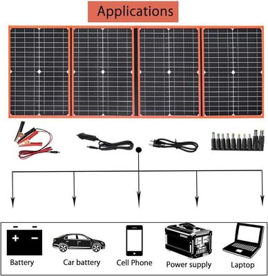 80W tragbare Solarzelle Klappbare Rucksackleihe Leichtgewicht Ladegerät für den Außenbereich