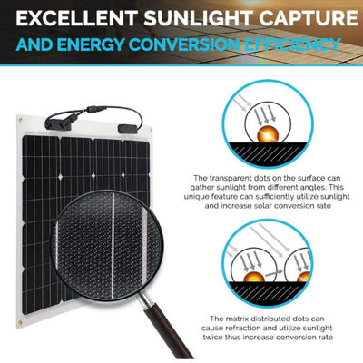 Semi-flexible Monocrystalline Flexible Solar Panel 12 Volt für Marine RV Wohnmobil 4wd
