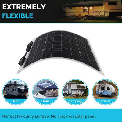Semi-flexible Monocrystalline Flexible Solar Panel 12 Volt für Marine RV Wohnmobil 4wd