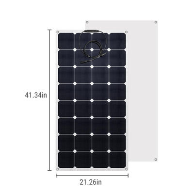 Monokristalline, halbflexible Solarmodule mit einer Leistung von 100 W und 12 Volt