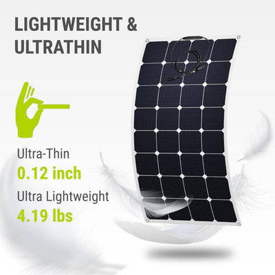 Monokristalline, halbflexible Solarmodule mit einer Leistung von 100 W und 12 Volt