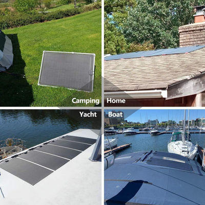 Leichtgewicht flexible Solarkollektoren ETFE Schwarz PERC Monokristallin für Wohnmobil