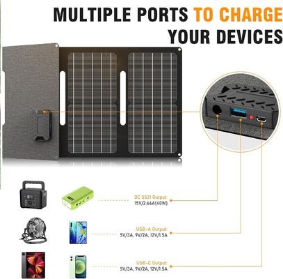 40 W Portable Solar Panel 15 V Gleichstrom Steckdose für Outdoor Camping Wandern