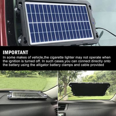 7.5W Portable RV Solar Battery Charger Solar Car Battery Maintainer 12V