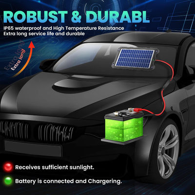 7.5W Portable RV Solar Battery Charger Solar Car Battery Maintainer 12V