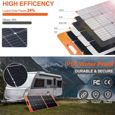 Klappbares 100W RV Off-Grid-Solarsystempaket für Campingwanderungen