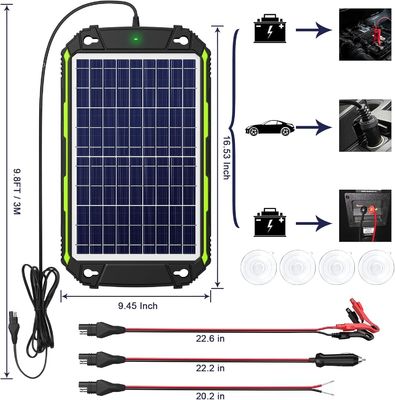 10W 12V wasserdichtes Solarbatterie-Ladegerät