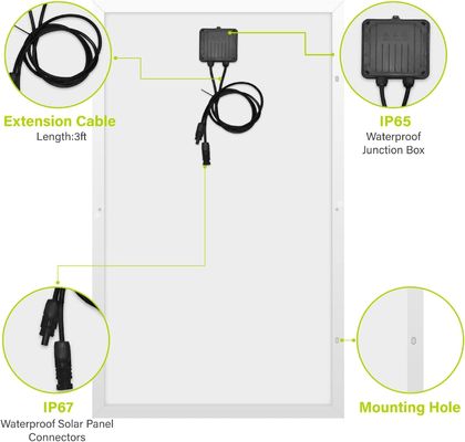 160W Off-Grid Monokristalline PV-Zellmodul Mono Poly Solar Panel 12V