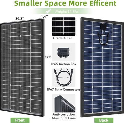 200W Solarmonokristalline PV-Panels Modul 12V 10BB für Wohnmobile