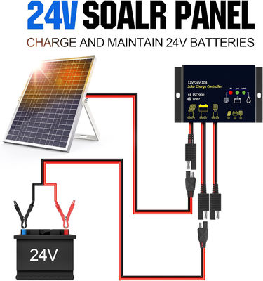 30 Watt 24V-Solarpanel-Kit Trickle-Ladegerät Wartungsteuerung