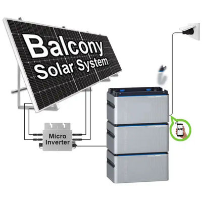 400 Watt Balkon Solar-Photovoltaik-Panels auf Netz-Systeme für Wohnraum