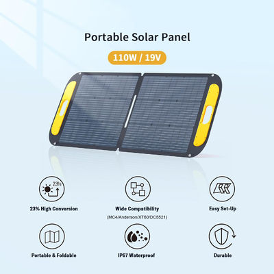 Portable Hybrid Mono Solar Panel 110W 19V IP67 wasserdicht