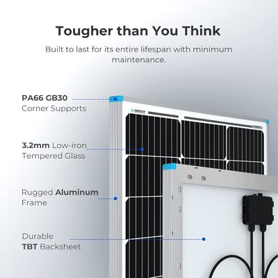 PV-Monokristalline Balkon-Solarzellen 100 Watt 12V OEM