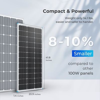 PV-Monokristalline Balkon-Solarzellen 100 Watt 12V OEM