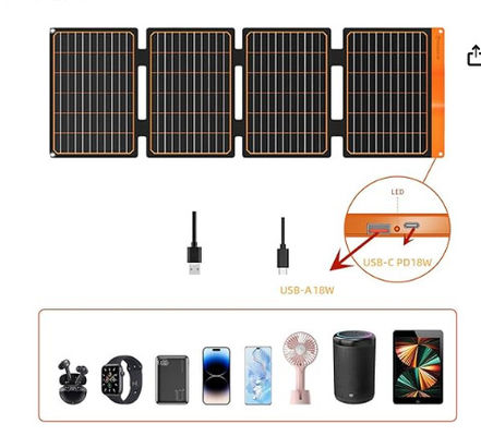FT40 Kleines USB-Portables Solar-Ladegerät Mono-Kristalline Modul IP67 wasserdicht