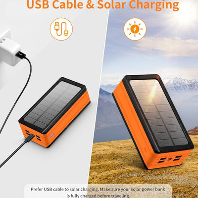Wireless Portable Solar Battery Bank Telefon Ladegerät 50000mAh Leistung
