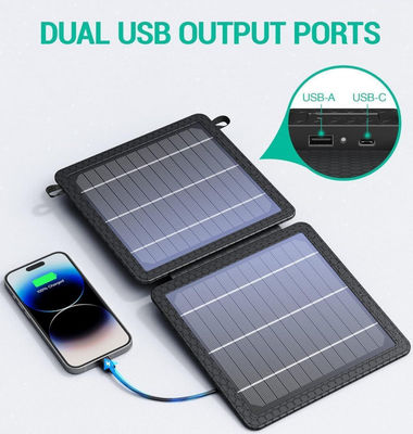 10W Portable Solar Charger Bank für Camping 5V 2A Wasserdicht IPX4
