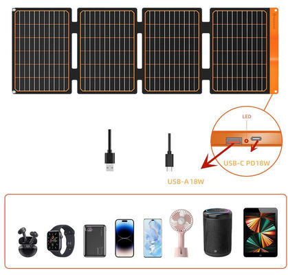 Klappbares USB-Portablesolcharger Monokristallines Photovoltaikmodul mit 18 W