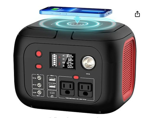 228Wh Solar-Lithiumbatterie 300W tragbares Kraftwerk mit Led-Licht