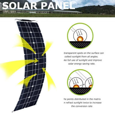 300W Monocrystalline USB-Solar-Panel-Kit für Wohnmobil 50A 12-24V