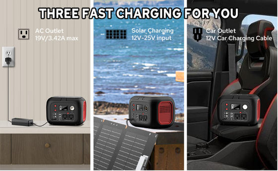 FTB70000 Power Bank mit 350 Watt Solargenerator, 60 Watt Solarpanel und 10 Watt USB LED Lichtsatz