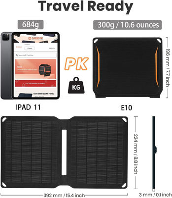 Portable monokristalline Solarzellen Notfall-ETFE-Solarplattenladegeräte 10W 5V