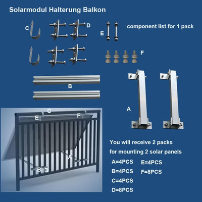 Verstellbare Neigung Solarpaneel Zubehör Montage Halterungen Edelstahl