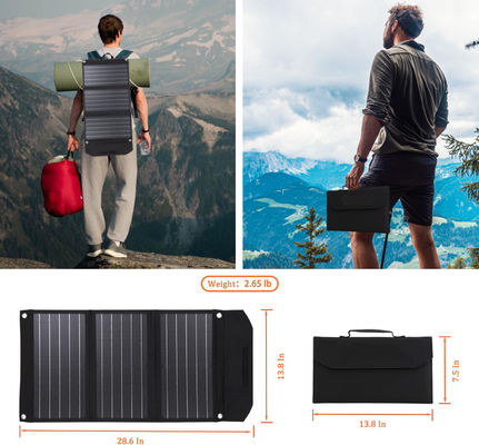 30W Klappbare tragbare Ladekiste für Solarzellen für das Campen im Freien