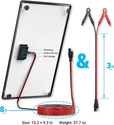 10W 12V Magnetische Solarbatterie Ladegerät Trickle Maintainer Wasserdicht für Boot