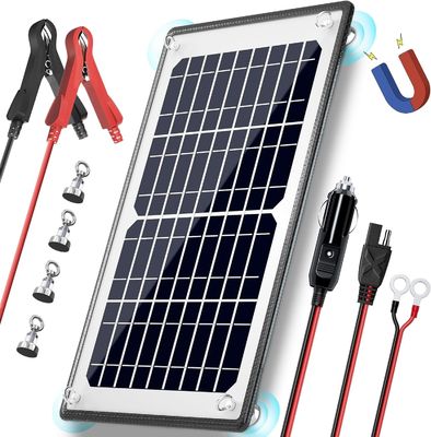 10W 12V Magnetische Solarbatterie Ladegerät Trickle Maintainer Wasserdicht für Boot