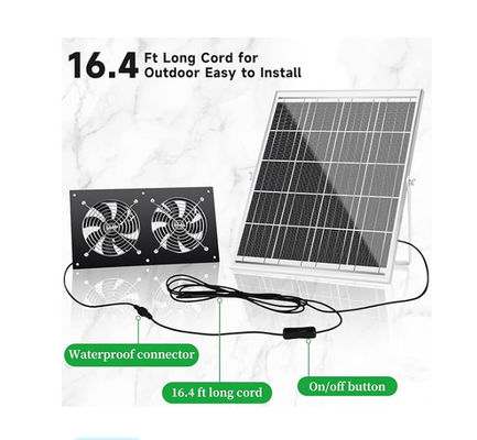FTB20 Outdoor Solar Panel Kit mit Auspuffventilator für Hühnerstube IP65 wasserdicht