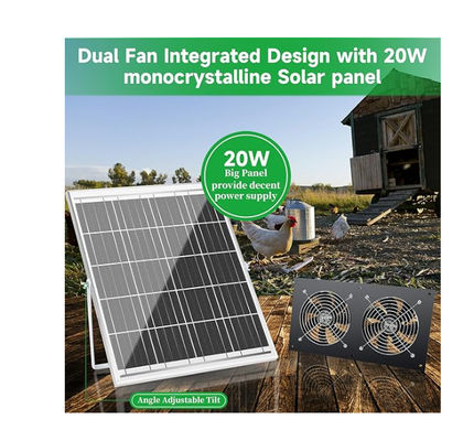 FTB20 Outdoor Solar Panel Kit mit Auspuffventilator für Hühnerstube IP65 wasserdicht