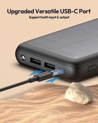 USB C Portable Solar Charger 27000mAh für Mobiltelefon und Tablet