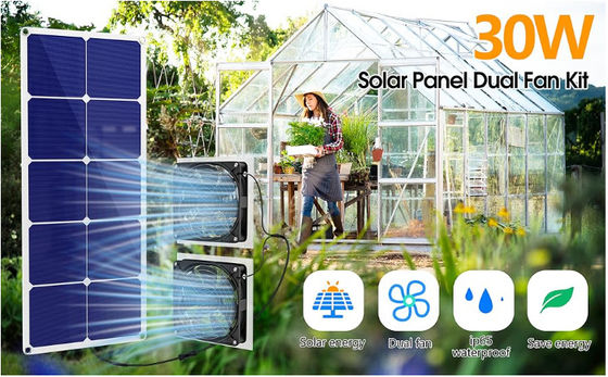 FTBM30 Solar-Panel-Ventilator-Kit, 30W, solarbetrieben, tragbare Wettersicherheit IP65
