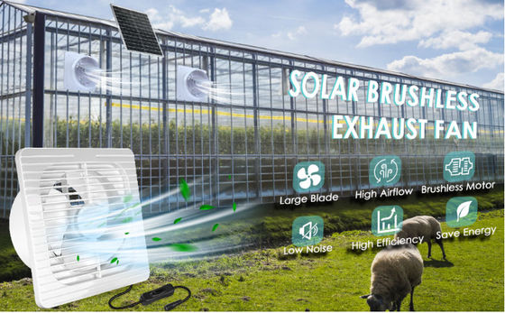 Weißes monochristallines Mini-Solarpanel-Kit Bürstenloser Ventilator 30W 8&quot;