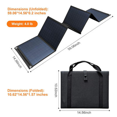 High Efficiency Foldable Solar Panel 60W mit 5V USB für Camping, Mobiltelefon
