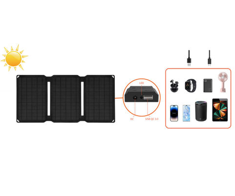 20W tragbare Sonnenkollektoren Ladegeräte Klappbare kleine Energie Notfall ETFE-Panels